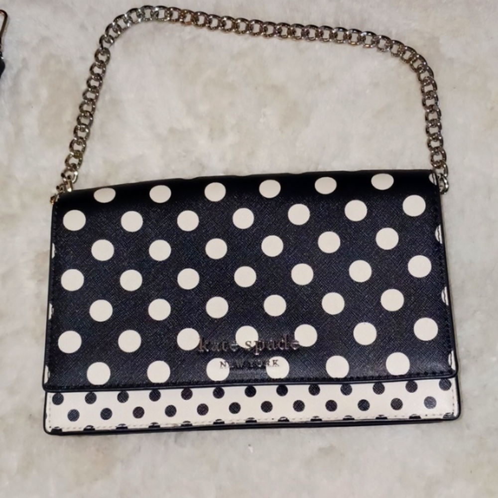 Kate Spade black and white polka dot bag